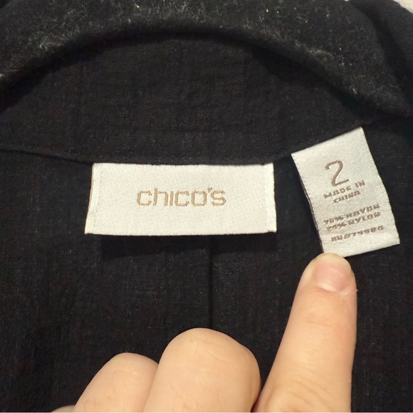 Chicos  women’s black open front blazer 2(12) - Picture 7 of 8